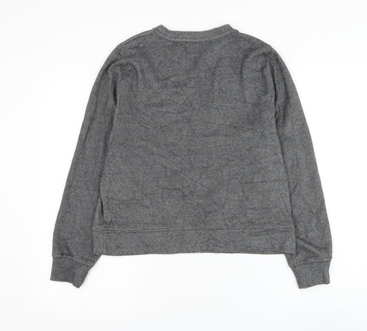 Mango Womens Grey Polyester Pullover Sweatshirt Size S Pullover