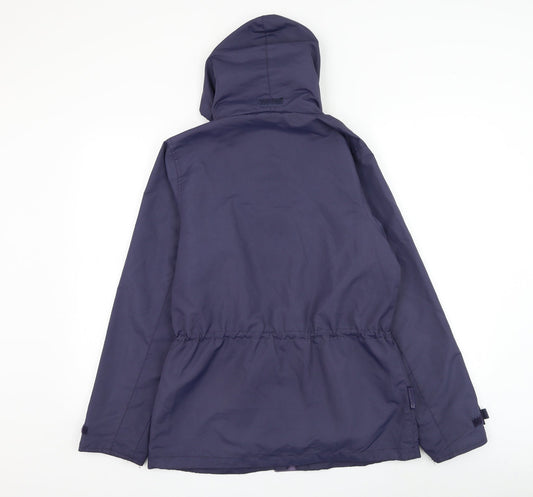 Outdoor Essentials Womens Blue Rain Coat Coat Size 8 Zip