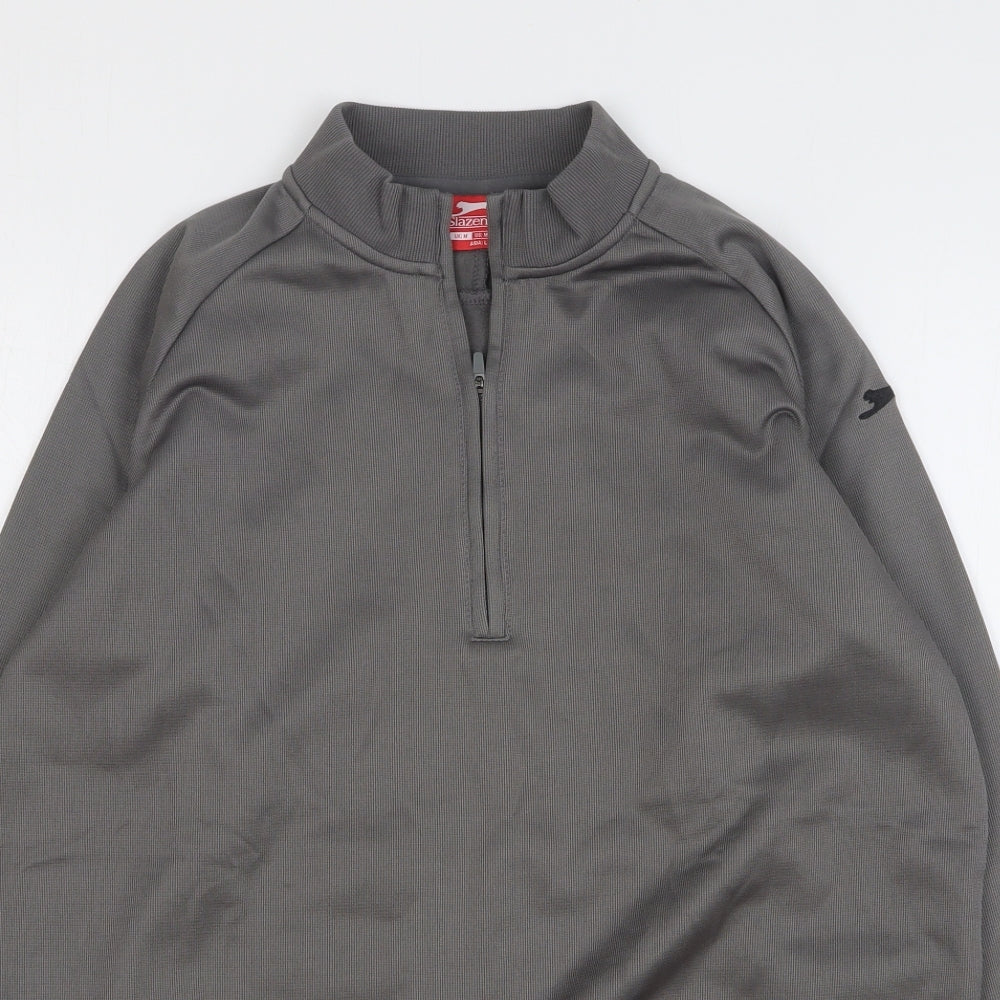 Slazenger Mens Grey Polyester Pullover Sweatshirt Size M