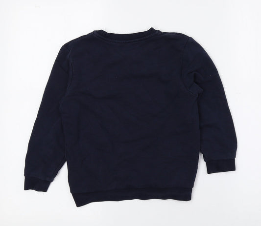 George Boys Blue Cotton Pullover Sweatshirt Size 5-6 Years