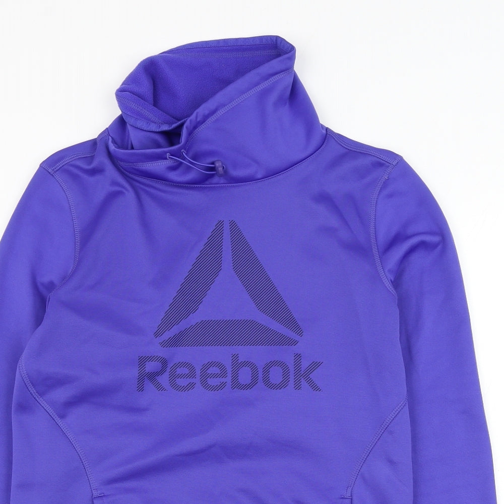 Reebok Mens Blue Polyester Pullover Sweatshirt Size S