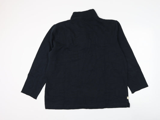 Preworn Mens Blue Cotton Henley Sweatshirt Size L