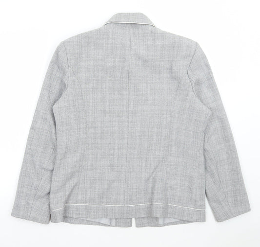 Bonmarché Womens Grey Jacket Size 14 Zip