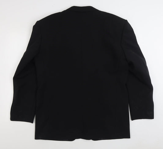 The Officer Mens Black Polyester Jacket Suit Jacket Size 44