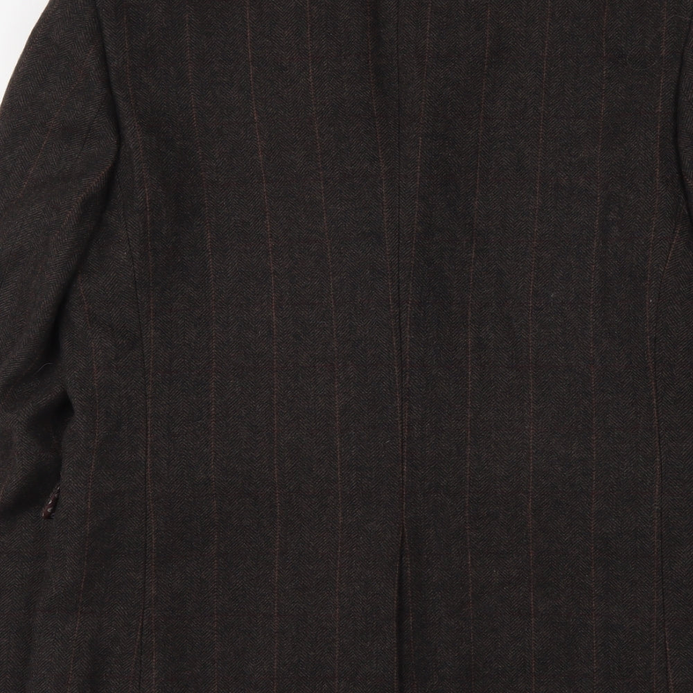 Cedar Wood State Mens Brown Striped Wool Jacket Suit Jacket Size M