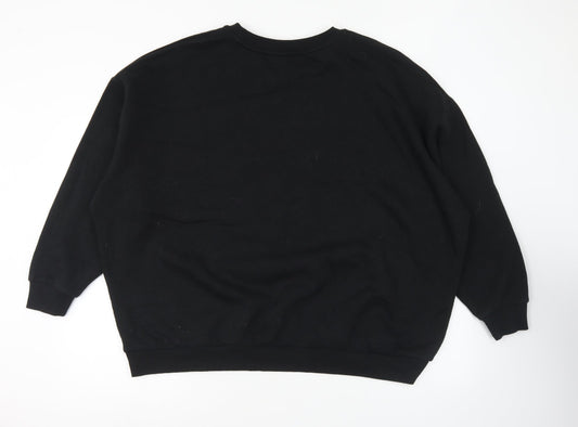 Preworn Womens Black Polyester Pullover Sweatshirt Size XL Pullover - Long Island City
