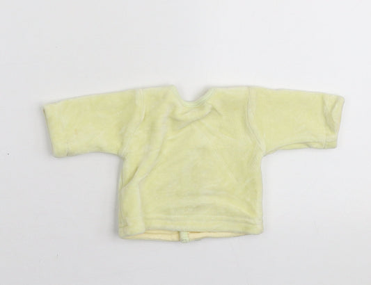 Little Bundle Baby Yellow Cotton Pullover Jumper Size 0-3 Months Snap - To fit 1.6kg, embroidered frog