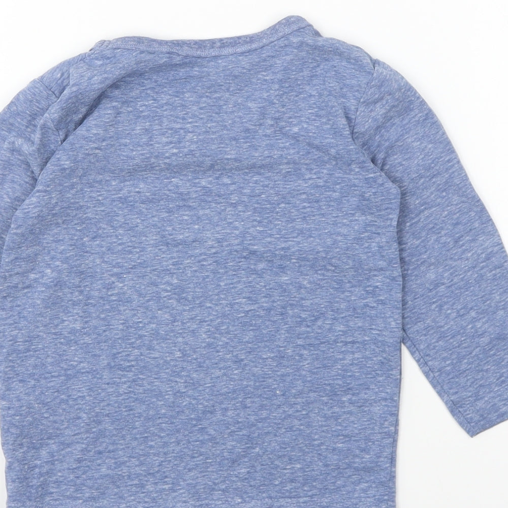 NEXT Boys Blue Polyester Basic T-Shirt Size 18-24 Months Round Neck Pullover