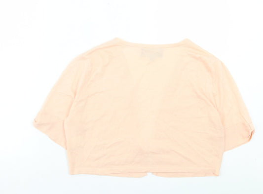 Fenn Wright Manson Womens Pink V-Neck Cotton Cardigan Jumper Size 16