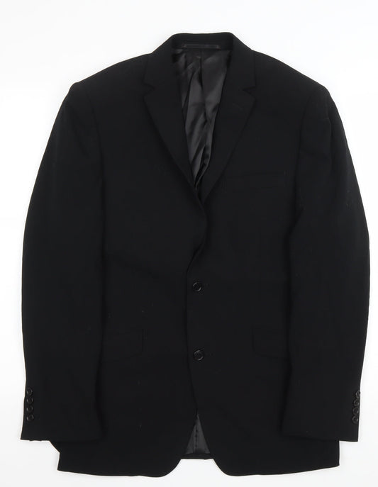 Lambretta Mens Black Polyester Jacket Blazer Size 36