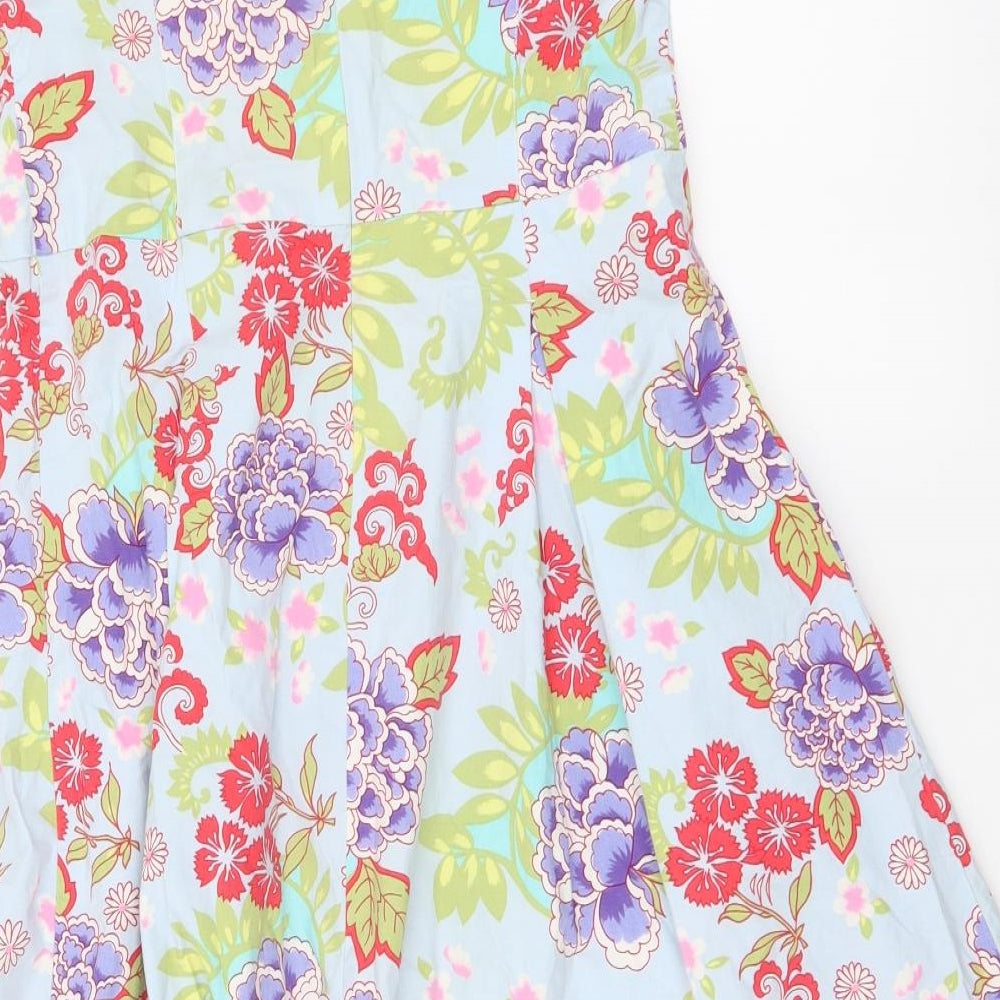 NAF NAF Womens Multicoloured Floral Polyester A-Line Size S Off the Shoulder Pullover