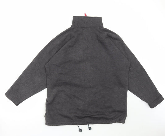 Ladies Winterwear Womens Grey Acrylic Pullover Sweatshirt Size L Zip