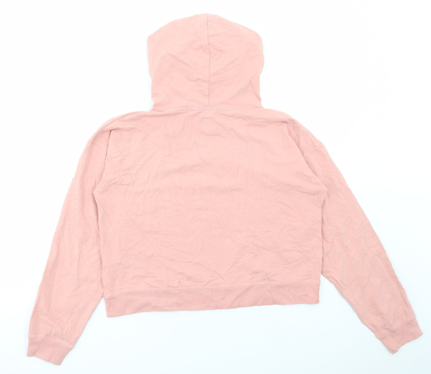 Jack Wills Womens Pink Cotton Pullover Hoodie Size 12 Pullover