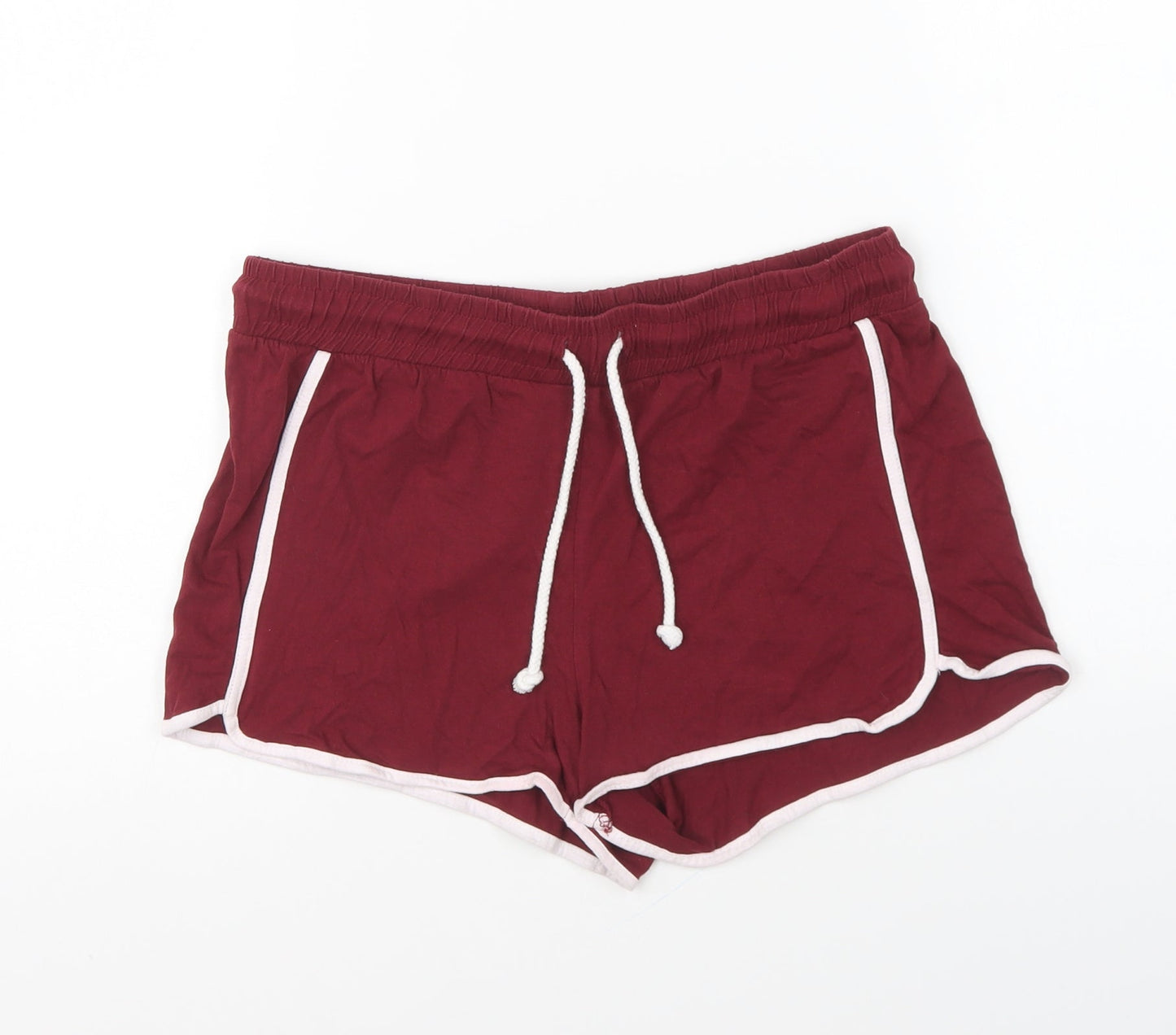 Brave Soul Womens Purple Cotton Sweat Shorts Size XS L4 in Regular Drawstring