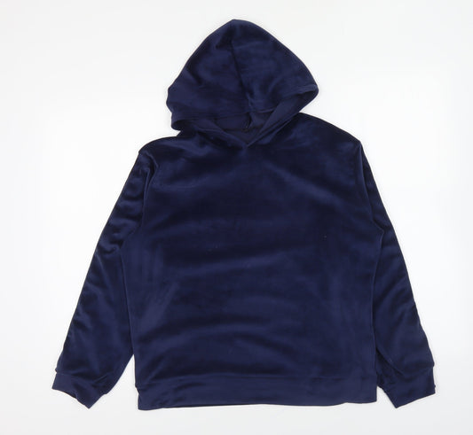 Preworn Womens Blue Polyamide Pullover Hoodie Size S Pullover