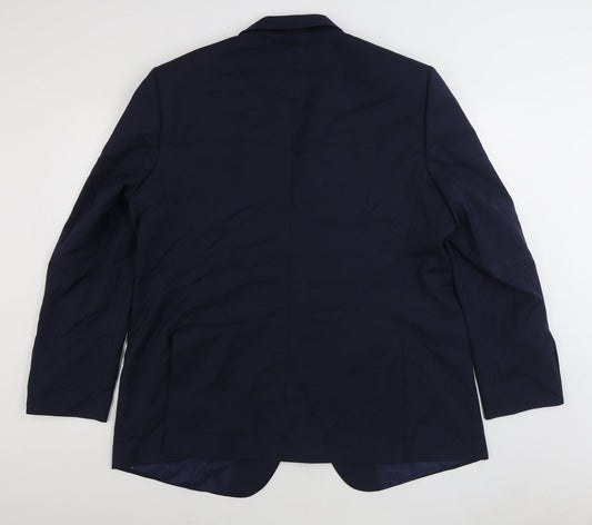 Marks and Spencer Mens Blue Polyester Jacket Suit Jacket Size 44