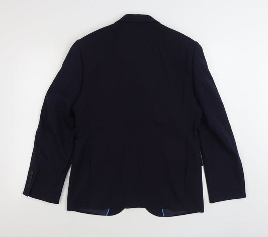 Marks and Spencer Mens Blue Polyester Jacket Suit Jacket Size 40