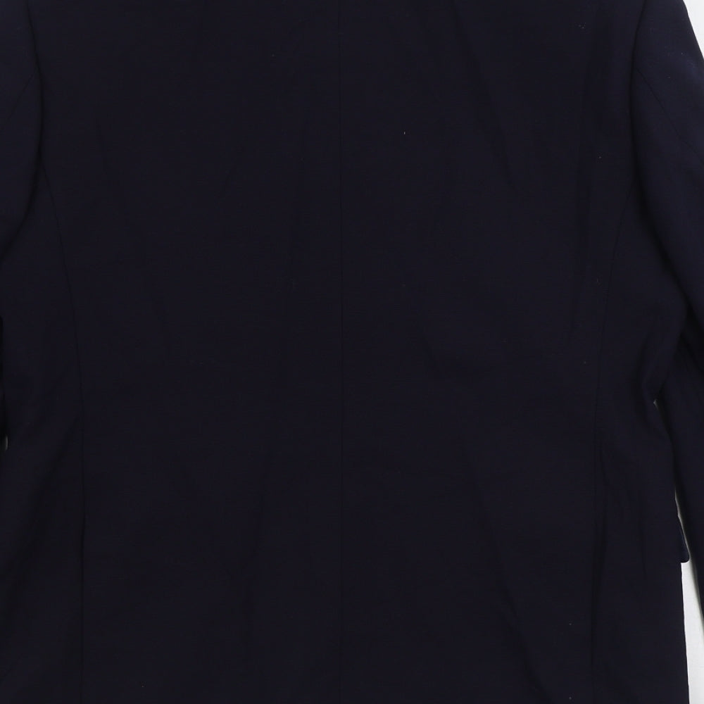 Marks and Spencer Mens Blue Polyester Jacket Suit Jacket Size 40
