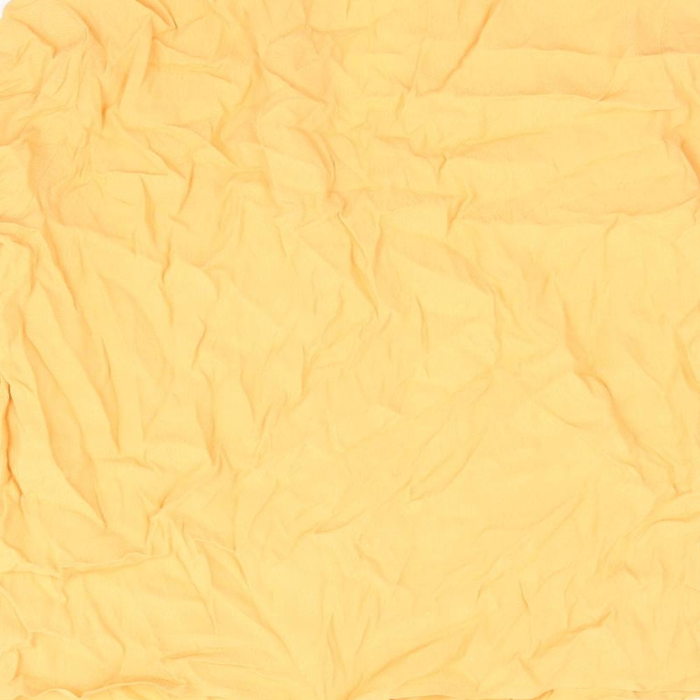 Marks and Spencer Womens Yellow Viscose Basic Button-Up Size 10 Collared