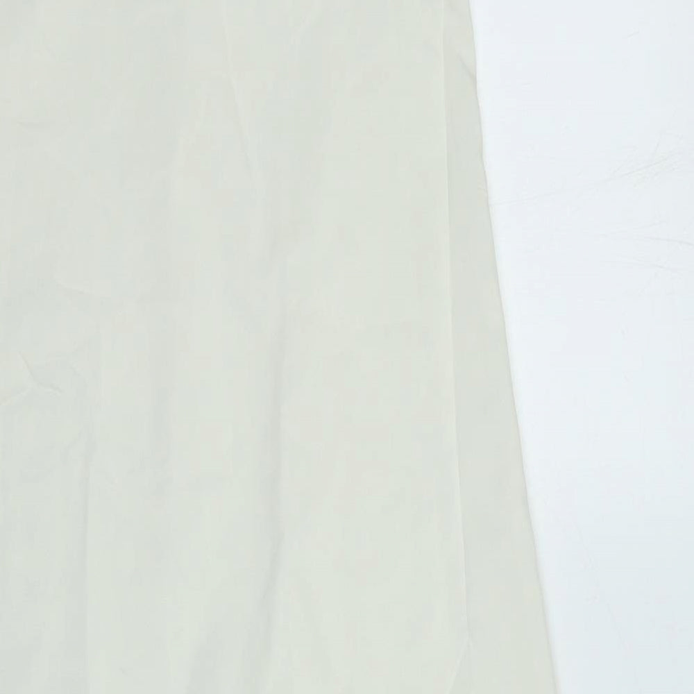 Marks and Spencer Womens Ivory Polyester Maxi Size 8 V-Neck