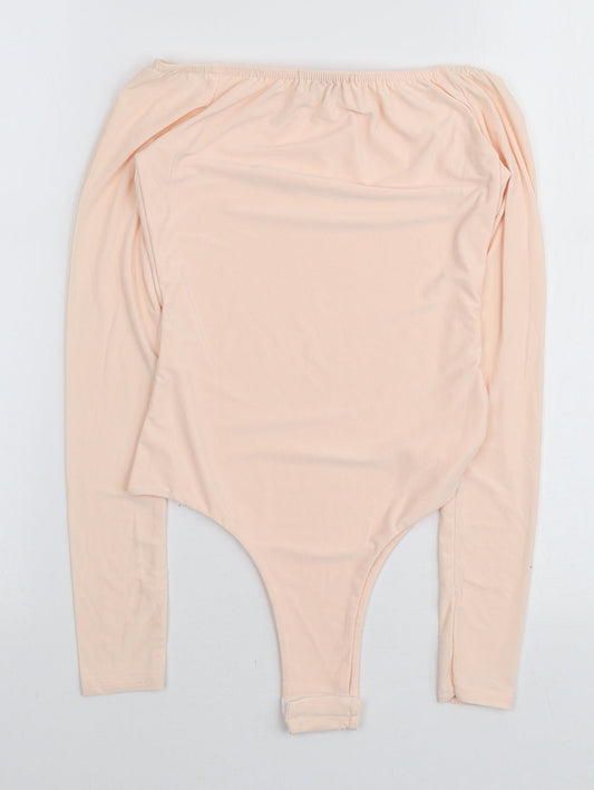 Dolly Diva Womens Pink Polyester Bodysuit One-Piece Size 6 Button