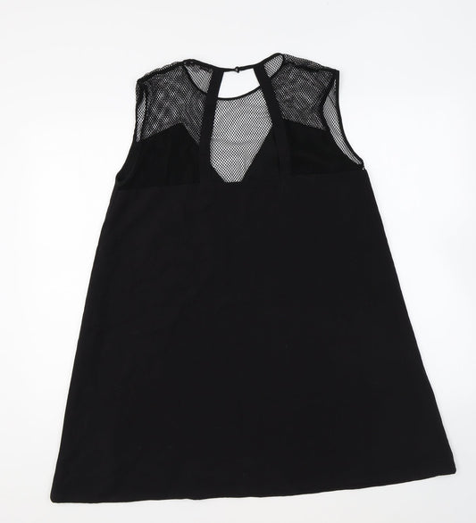 Little White Lies Womens Black Polyester Shift Size M Round Neck Pullover