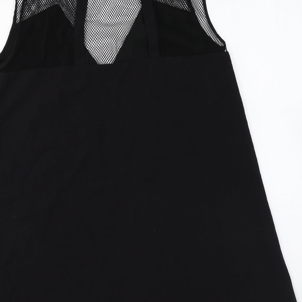 Little White Lies Womens Black Polyester Shift Size M Round Neck Pullover