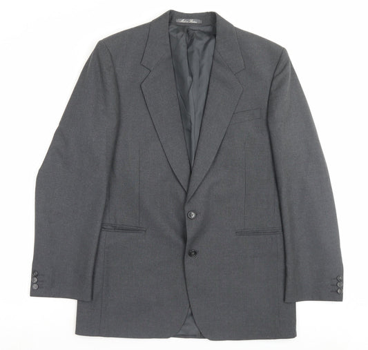 Dunn & Co Mens Grey Wool Jacket Suit Jacket Size 40
