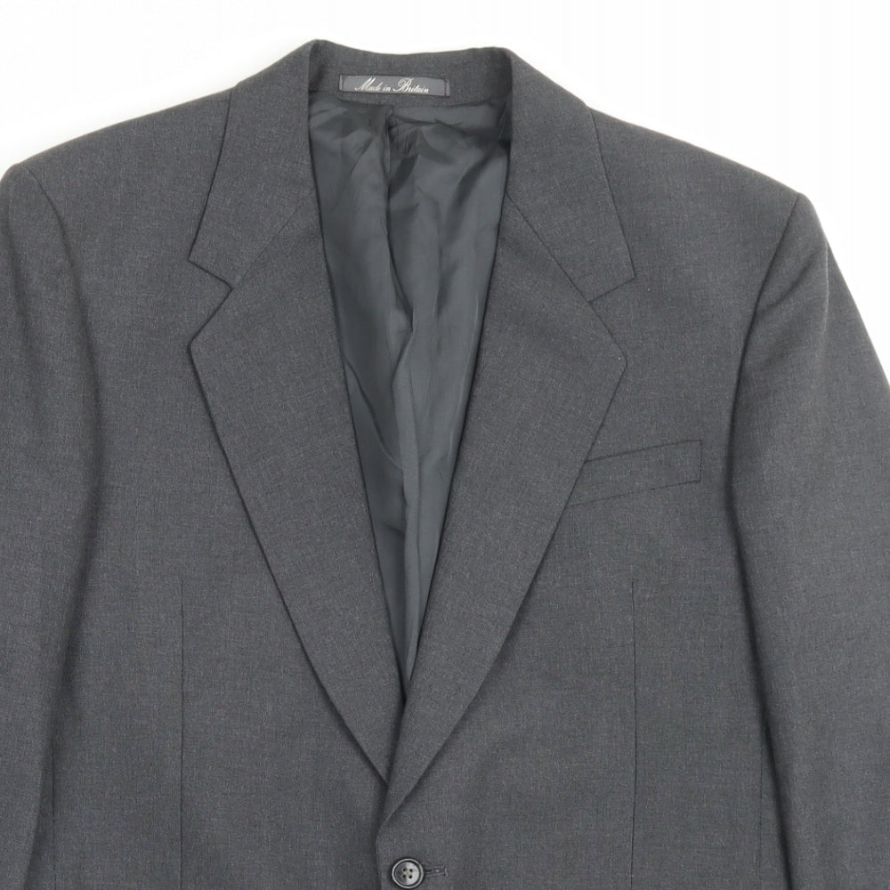 Dunn & Co Mens Grey Wool Jacket Suit Jacket Size 40