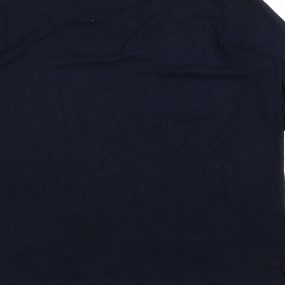 NEXT Womens Black Viscose Basic T-Shirt Size 14 Scoop Neck