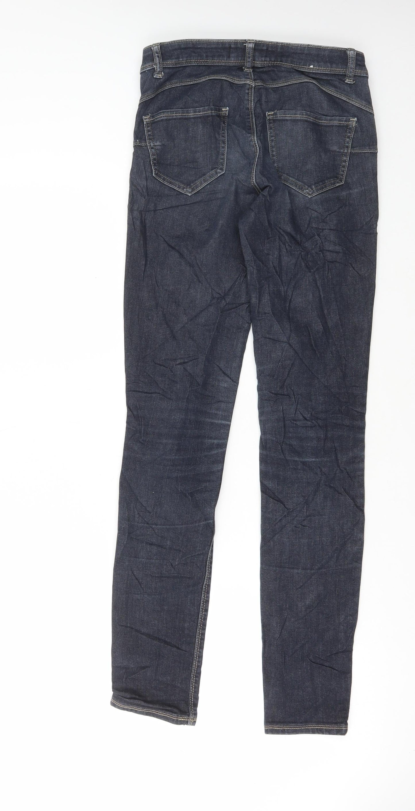 United Colors of Benetton Womens Blue Cotton Skinny Jeans Size 26 in L31 in Regular Button