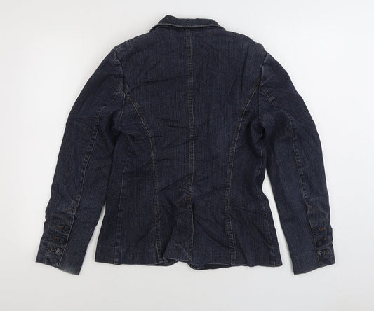 Marks and Spencer Womens Blue Jacket Size S Button