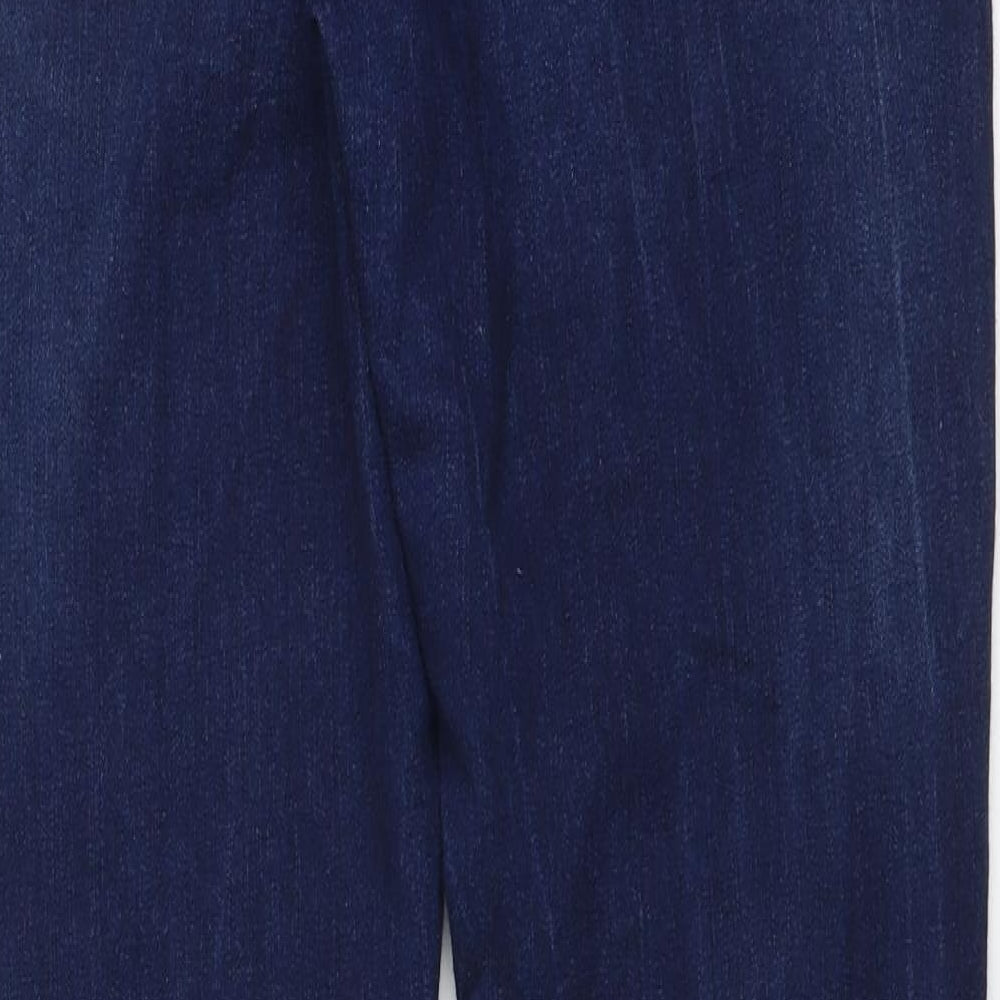 Denim & Co. Womens Blue Cotton Skinny Jeans Size 12 L27 in Regular Button