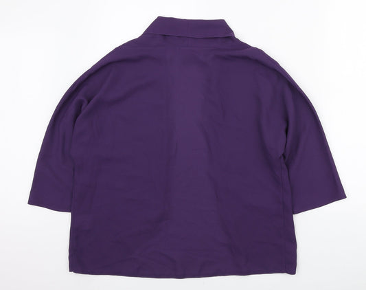 Emma Blake Womens Purple Jacket Blazer Size 16