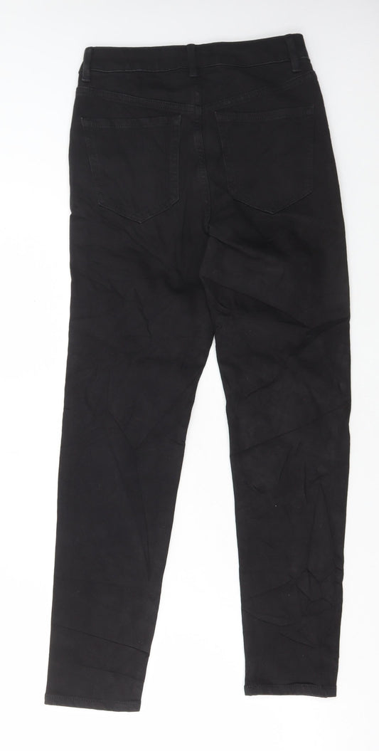 Marks and Spencer Womens Black Cotton Skinny Jeans Size 8 L28 in Regular Button