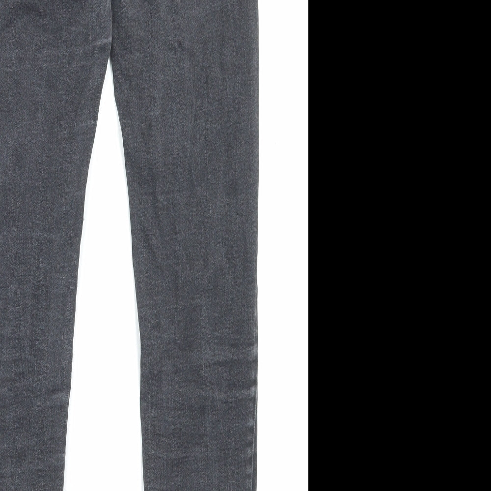 Pull&Bear Womens Black Cotton Skinny Jeans Size 8 L26 in Regular Button