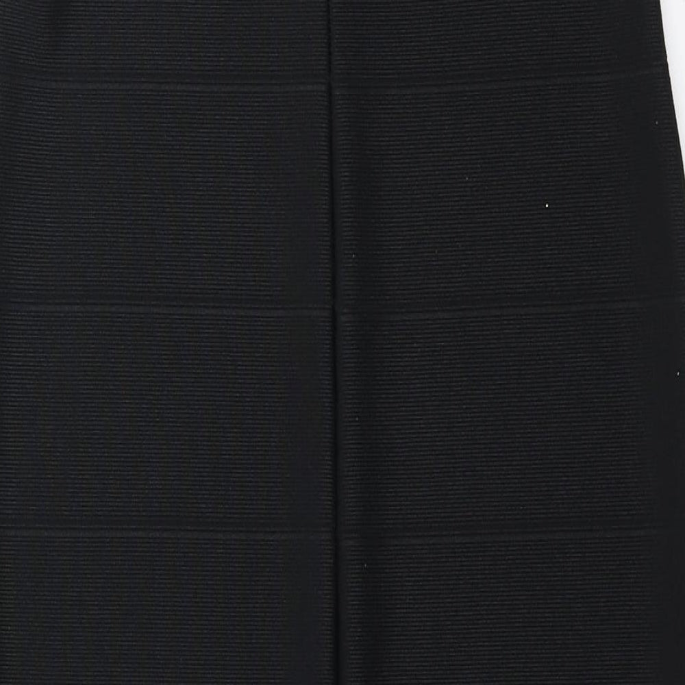 In the Style Womens Black Polyester Bodycon Size 10 Off the Shoulder Pullover