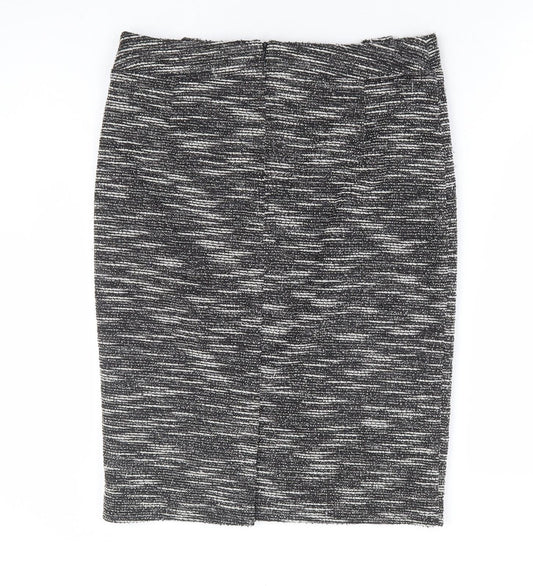 Wallis Womens Black Polyester Straight & Pencil Skirt Size 10 Zip