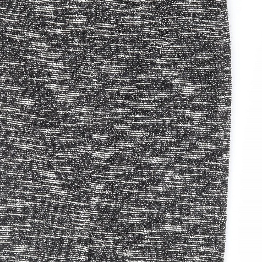 Wallis Womens Black Polyester Straight & Pencil Skirt Size 10 Zip