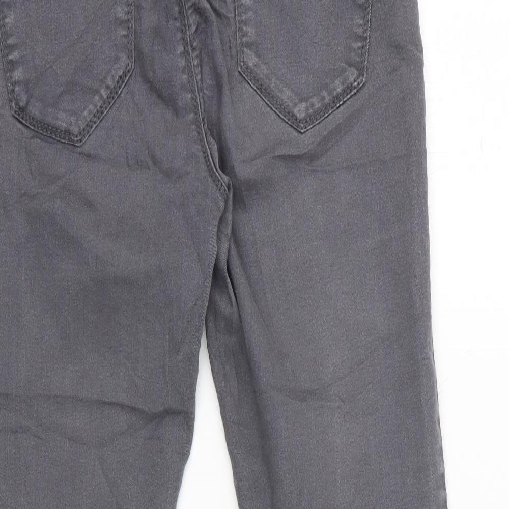 Dorothy Perkins Womens Grey Cotton Skinny Jeans Size 10 L26.5 in Regular Zip
