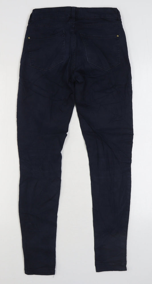 MNG Womens Blue Cotton Skinny Jeans Size 6 L30 in Regular Zip