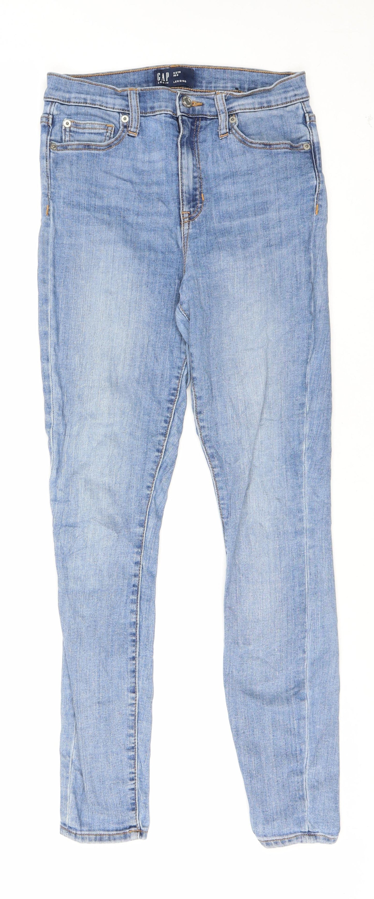 Gap Womens Blue Cotton Skinny Jeans Size 30 in L29 in Regular Zip