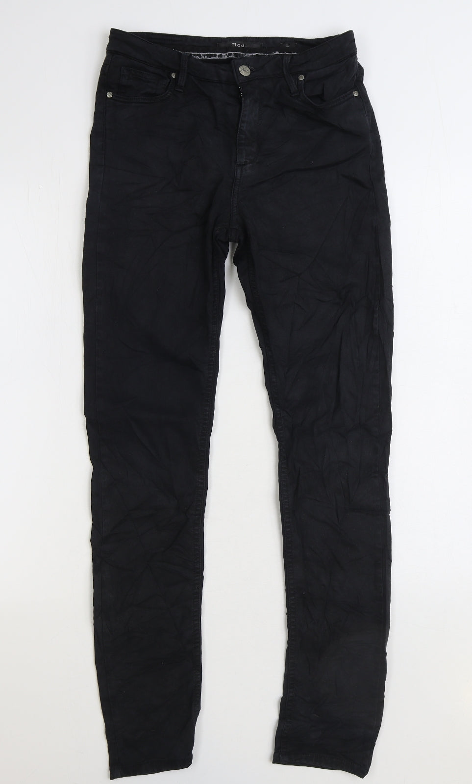 HOD Mens Black Cotton Skinny Jeans Size 26 in L31 in Regular Zip