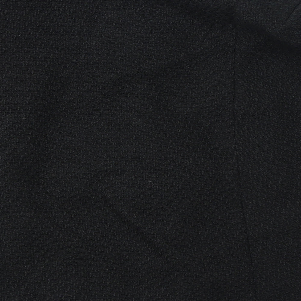 Hanyu Girls Black Overcoat Jacket Size XL Hook & Eye