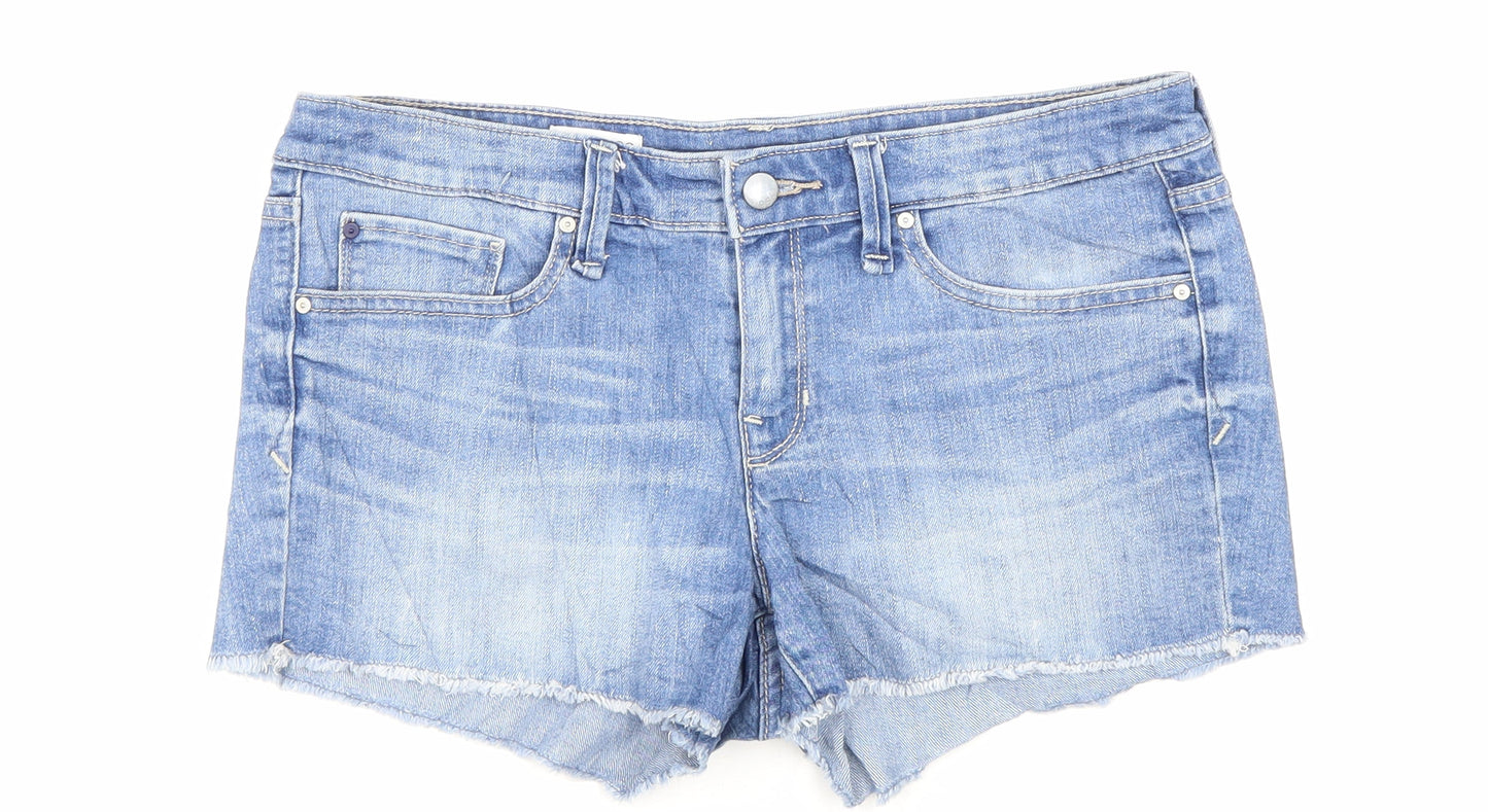 Gap Womens Blue Cotton Hot Pants Shorts Size 25 in L3 in Regular Zip