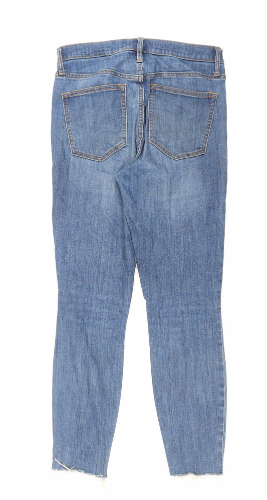 Gap Womens Blue Cotton Skinny Jeans Size 32 in L26 in Regular Zip