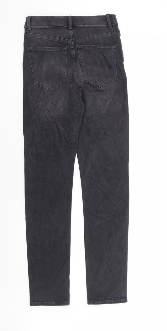 Marks and Spencer Womens Black Cotton Skinny Jeans Size 6 L29 in Regular Zip