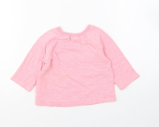 NEXT Girls Pink Cotton Pullover Jumper Size 3-6 Months Pullover - Magical