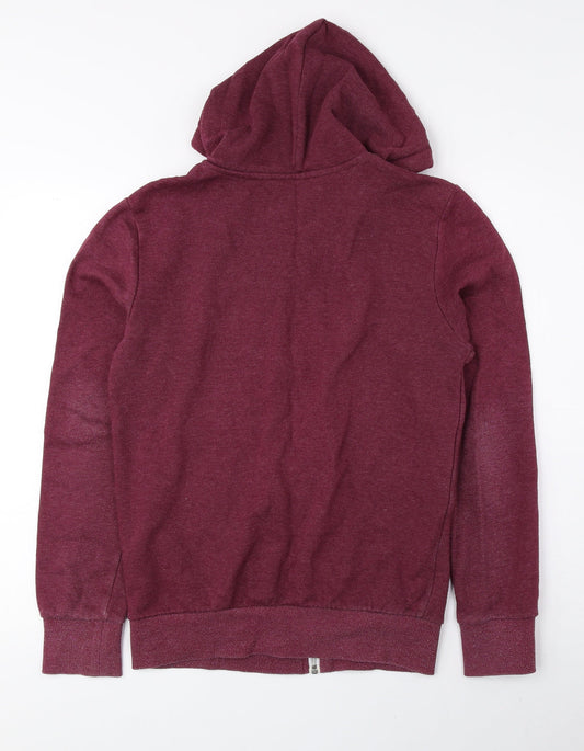 Divided by H&M Mens Red Cotton Full Zip Hoodie Size XS