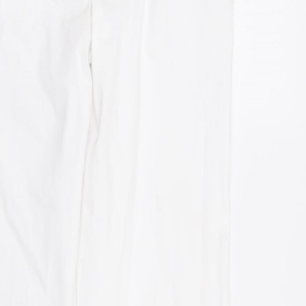 Marks and Spencer Womens White Lyocell Straight Jeans Size 8 L32 in Regular Zip - Supersoft